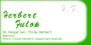 herbert fulop business card